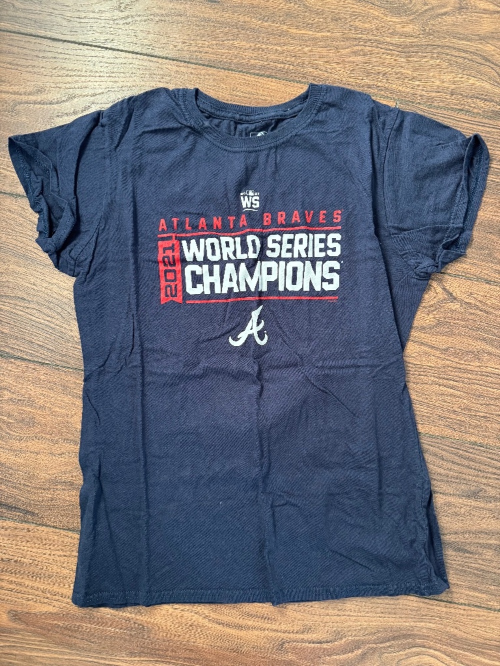 Women’s Braves World Series Shirt - Navy - Size Large
